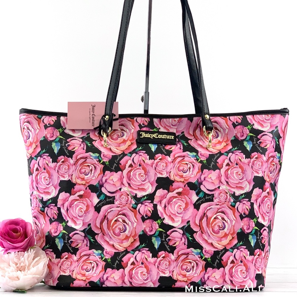 JUICY COUTURE SET 🌹 Floral Rose Tote Bag & Wallet - Picture 3 of 16